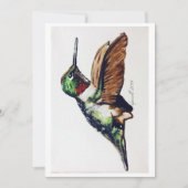 Hummingvogel Feiertagskarte (Vorderseite)