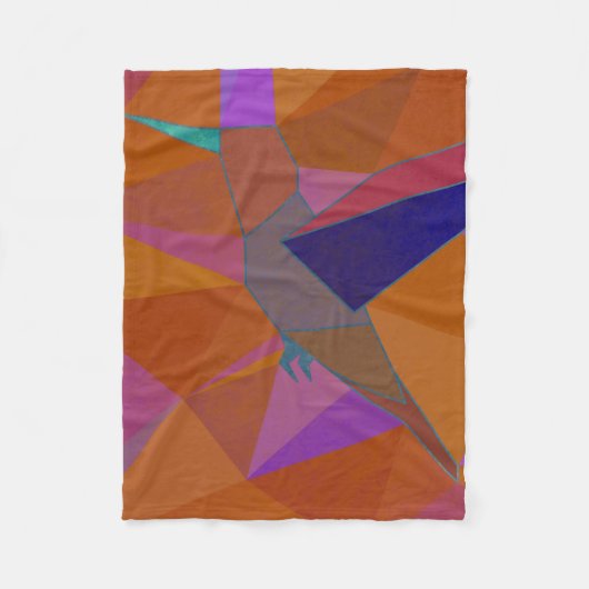Hummingvogel Fleecedecke (Vorderseite)