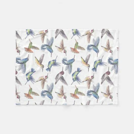 Hummingvögel Fleecedecke (Vorderseite (Horizontal))