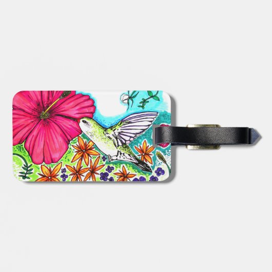 Hummingvogel Gepäckanhänger (Rückseite horizontal)