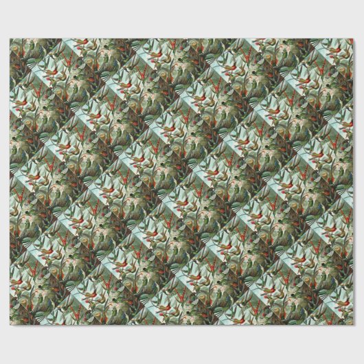 Hummingvögel Geschenkpapier (Flach)