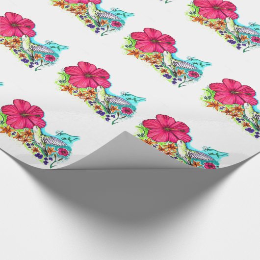 Hummingvogel Geschenkpapier (Ecke)