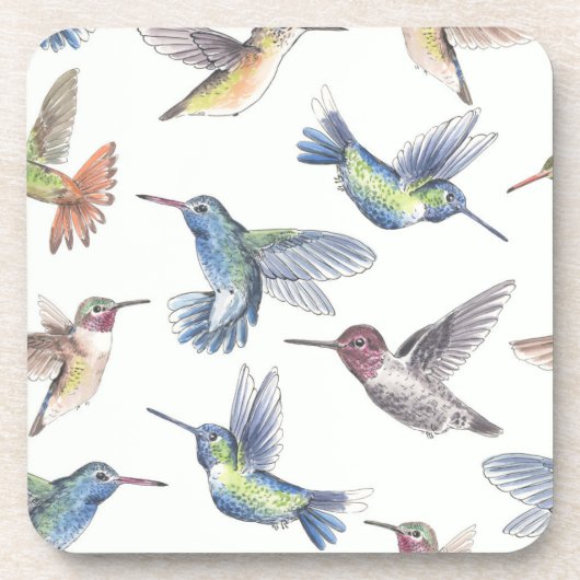 Hummingvögel Getränkeuntersetzer (Vorderseite)