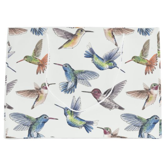 Hummingvögel Große Geschenktüte (Vorderseite)