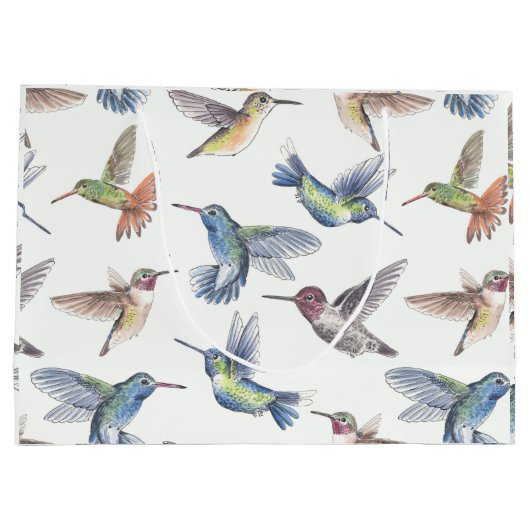 Hummingvögel Große Geschenktüte (Rückseite)