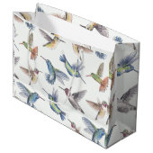 Hummingvögel Große Geschenktüte (Vorderseite Schrägansicht)