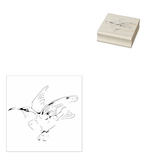 Hummingvogel Gummistempel (Stempel)
