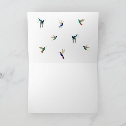 Hummingvögel Herzlichen Glückwunsch Karte (Innenseite)