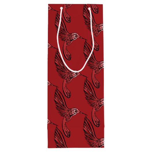Hummingvögel II Geschenktüte Für Weinflaschen (Rückseite)