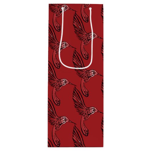 Hummingvögel II Geschenktüte Für Weinflaschen (Vorderseite)