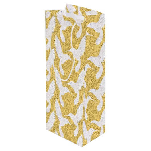 Hummingvögel III Geschenktüte Für Weinflaschen (Rückseite Schrägansicht)