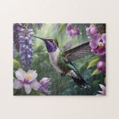 Hummingvogel im Blumengarten Puzzle (Horizontal)