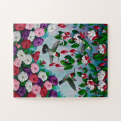 Hummingvögel im Blumengarten von Fuchsia Puzzle (Horizontal)