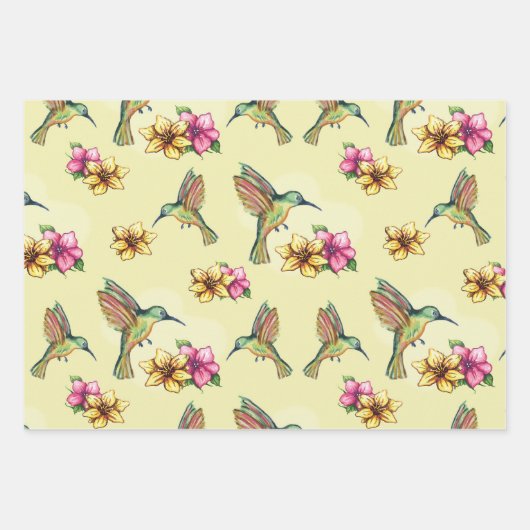 Hummingvogel im Flug Geschenkpapier Set (Vorderseite 3)