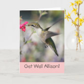 Hummingvogel im Flug Karte (Gelbe Blume)