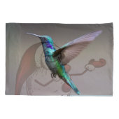 Hummingvogel im Flug Kissenbezug (Rückseite)