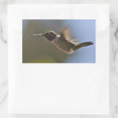 Hummingvogel im Flug Rechteckiger Aufkleber (Tasche)