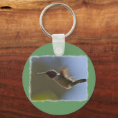 Hummingvogel im Flug Schlüsselanhänger (Vorderseite)