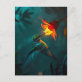 Hummingvogel im Garten Postkarte (Vorderseite)