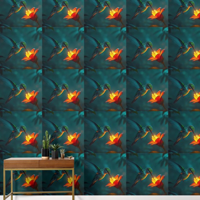 Hummingvogel im Garten Tapete (Korridor)