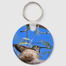 Hummingvogel im Nest-Schlüsselanhänger