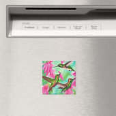 Hummingvögel in Blume Wasserfarbenfreude Magnet (In Situ (Geschirrspüler))