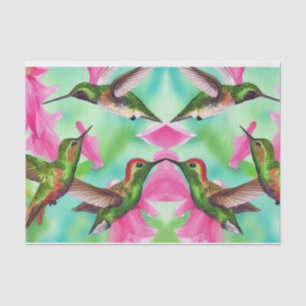 Hummingvögel in Blume Wasserfarbenfreude Seidenpapier