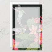 Hummingvögel in der Plumeria Briefpapier (Vorne/Hinten)