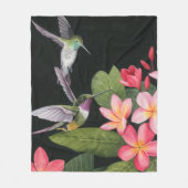 Hummingvögel in der Plumeria Fleecedecke (Vorderseite)