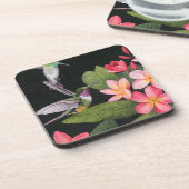 Hummingvögel in der Plumeria Getränkeuntersetzer (Linke Seite)