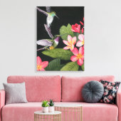 Hummingvögel in der Plumeria Leinwanddruck (Insitu (Wohnzimmer))