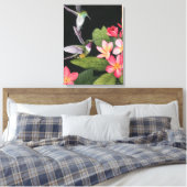Hummingvögel in der Plumeria Leinwanddruck (Insitu (Schlafzimmer))
