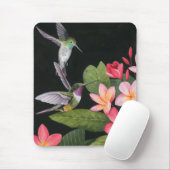 Hummingvögel in der Plumeria Mousepad (Mit Mouse)