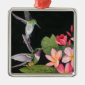 Hummingvögel in der Plumeria Ornament Aus Metall (Vorne)