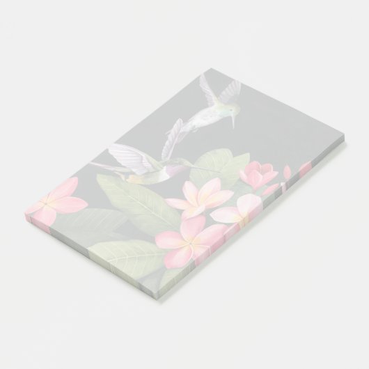 Hummingvögel in der Plumeria Post-it Klebezettel (angewinkelt)