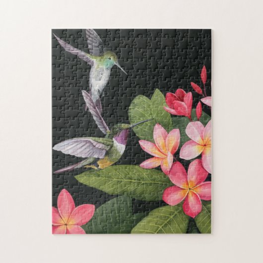 Hummingvögel in der Plumeria Puzzle (Vertikal)