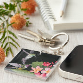 Hummingvögel in der Plumeria Schlüsselanhänger (Vorderseite rechts)