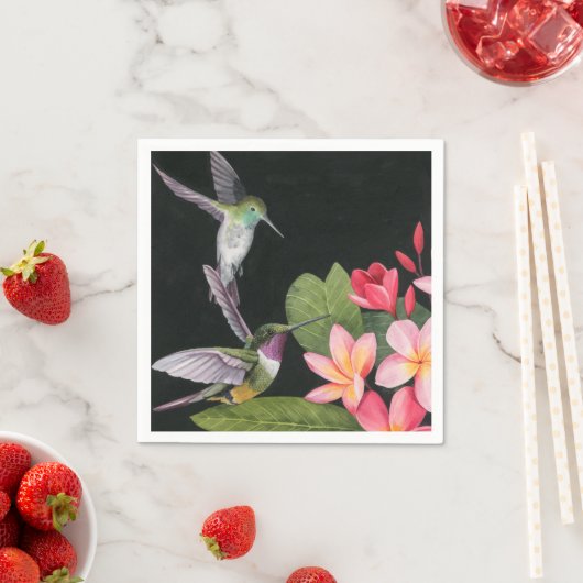 Hummingvögel in der Plumeria Serviette (Beispiel)