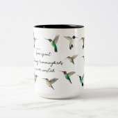 Hummingvögel in Nordamerika Zweifarbige Tasse (Mittel)