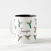 Hummingvögel in Nordamerika Zweifarbige Tasse (Vorderseite Links)