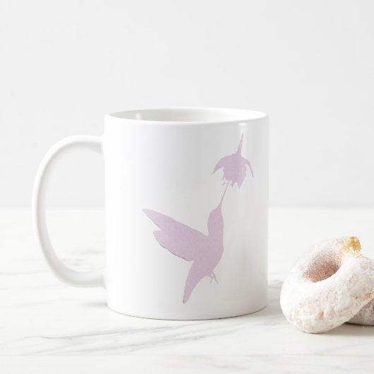 Hummingvogel in Silhouette Kaffeetasse (Mit Donut)