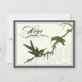 Hummingvögel in Wirbel - UAWG Response Card RSVP Karte (Rückseite)