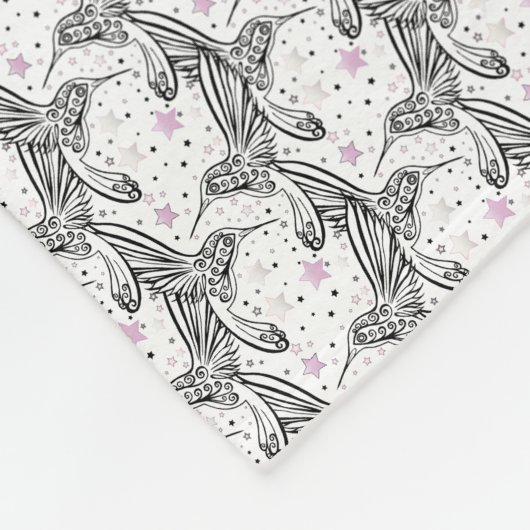 Hummingvögel IV Fleecedecke (Ecke)