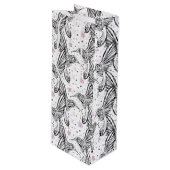 Hummingvögel IV Geschenktüte Für Weinflaschen (Vorderseite Schrägansicht)