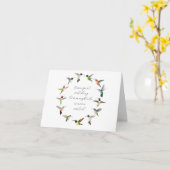 Hummingvogel Karte (Gelbe Blume)