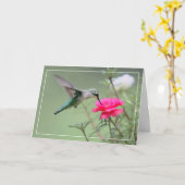 Hummingvogel Karte (Gelbe Blume)