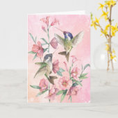 Hummingvögel Karte (Gelbe Blume)