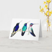 Hummingvögel Karte (Gelbe Blume)