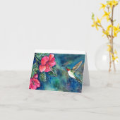 Hummingvogel Karte (Gelbe Blume)
