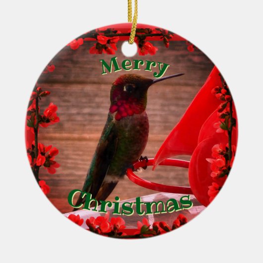 Hummingvogel Keramik Ornament (Vorne)